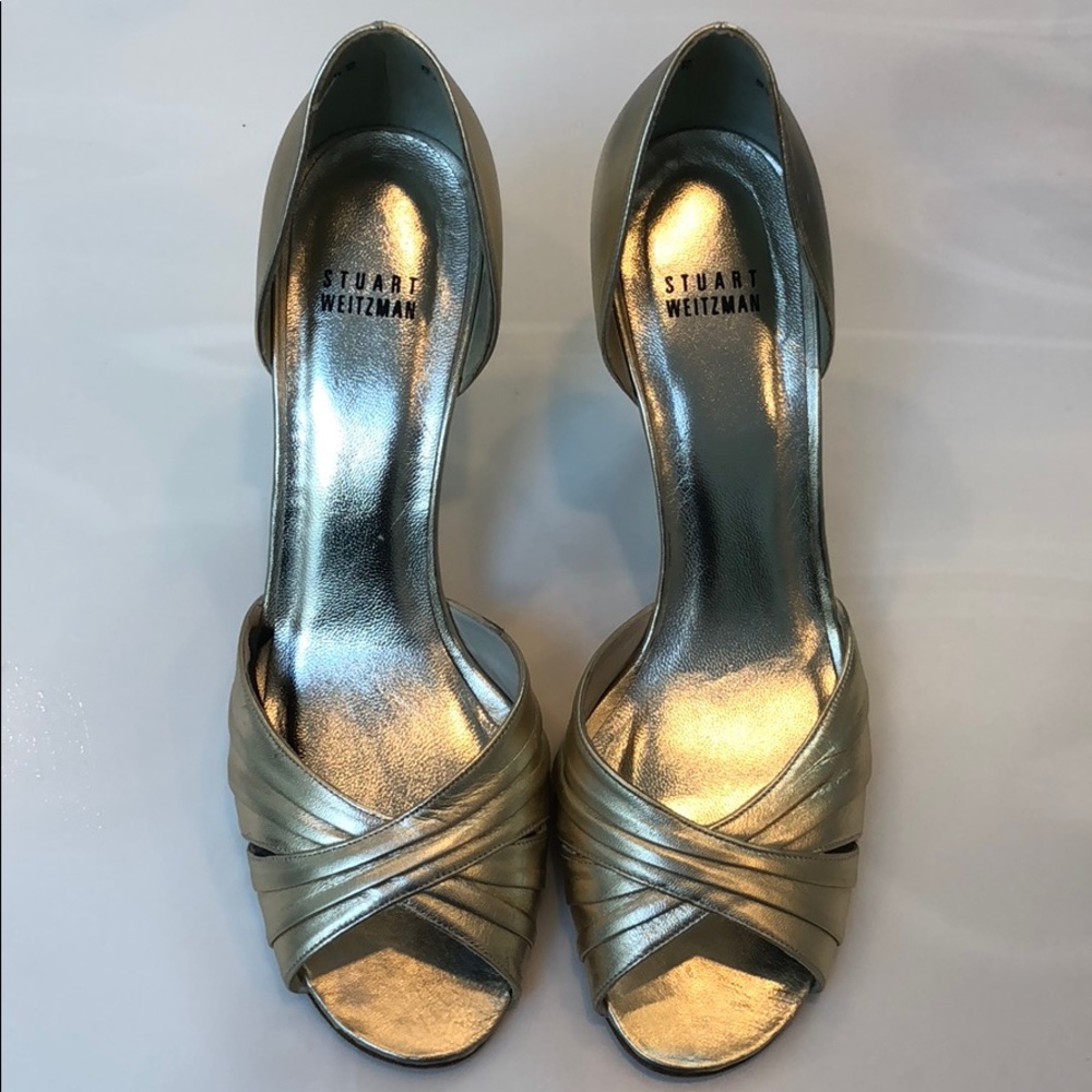 Stuart Weitzman gold heels